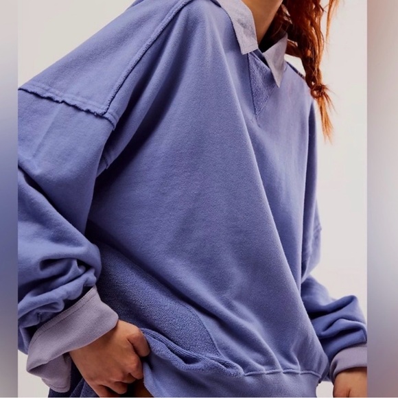 NWT FREE PEOPLE OTIS PULLOVER SWEATSHIRT MEDIUM - Picture 2 of 3